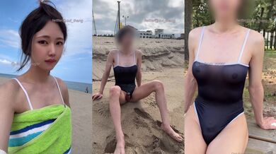 ✨韩国极品长腿TS「dalkom sugar」OF日常性爱私拍 露出、捆缚、群P尺度拉满【第二十弹】(8v) (4)